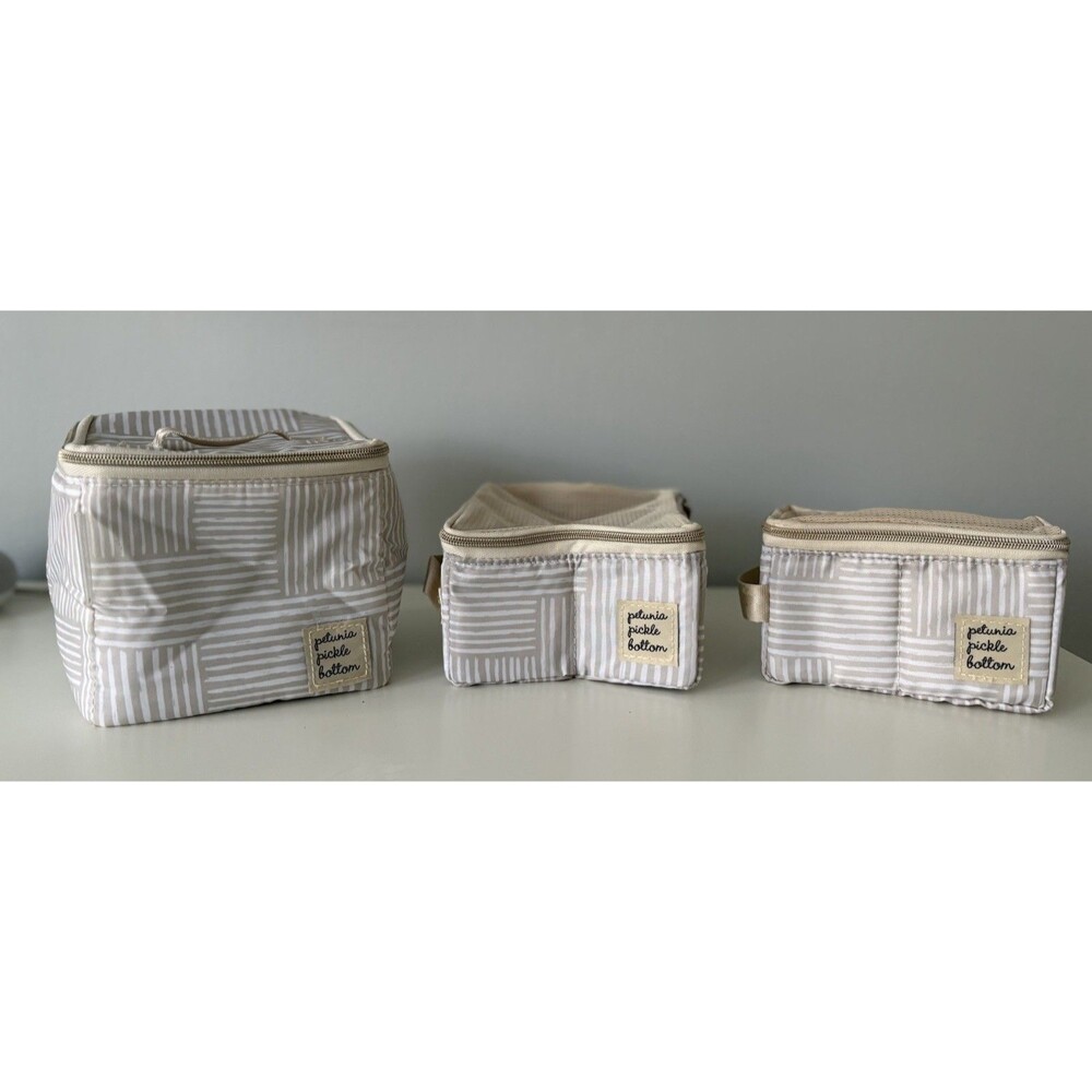 Petunia Pickle Bottom Checker Stitch Zippered Packing Cubes Lot of 3 Essentials